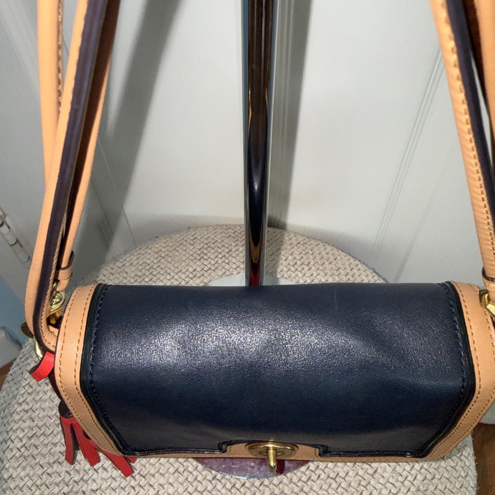 COACH LEGACY COLOR BLOCK TASSLE LEATHER CROSSBODY BAG EUC #19898 - Picture 10 of 14